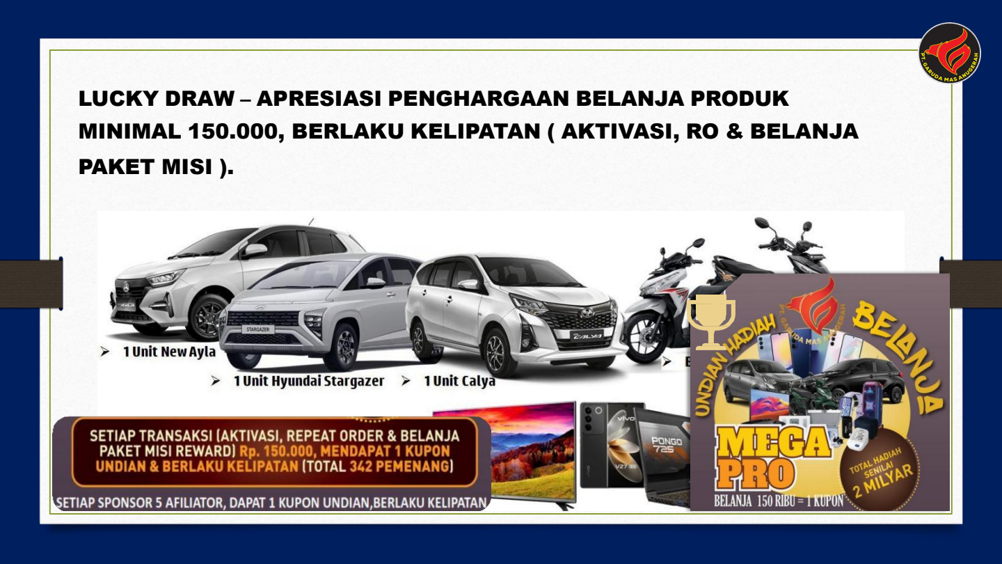 Undian Mobil Stargazer, Ayla, Calya